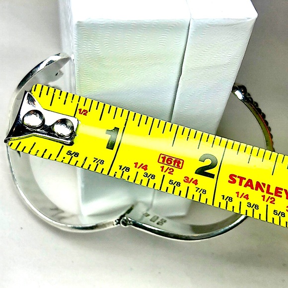 TAXCO Sterling Silver Hinge Bangle Cuff Art Deco Style MINT CONDITION - Picture 16 of 17